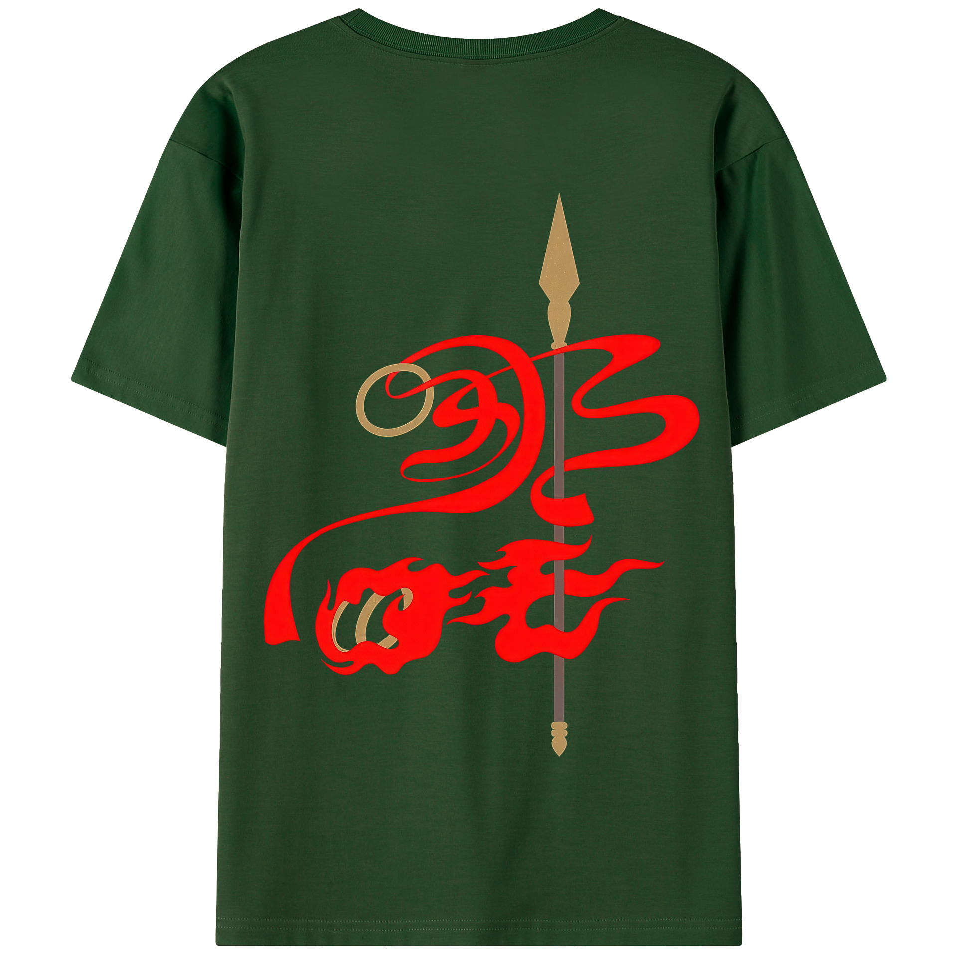 （画像用） Ne Zha 2 ナタ 魔童の大暴れ 綿100％半袖Tシャツ（背面プリント）